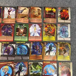 Bakugan Battle Brawlers 100 CT Card Lot Heavy and Light Cards Metal Red Blue - Image 4