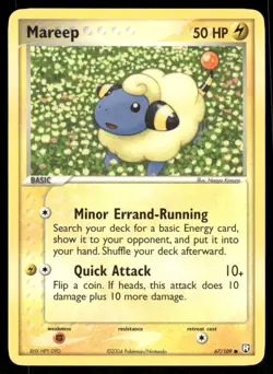 Pokemon Cards Mareep 67/109 NON HOLO EX Team Rocket Returns Common NM - Image 1