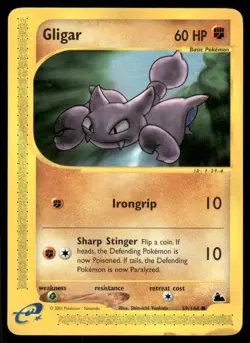 Pokemon Cards Gligar 59/144 Skyridge WOTC Common NM - Image 1