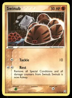 Pokemon Cards Swinub 79/109 NON HOLO EX Team Rocket Returns Common NM - Image 1