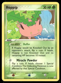 Pokemon Cards Hoppip 57/109 NON HOLO EX Team Rocket Returns Common NM - Image 1