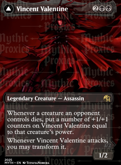 Vincent Valentine Galian Beast High Quality Altered Art Custom Playtest Card - Image 1