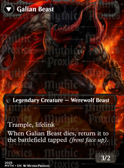 Vincent Valentine Galian Beast High Quality Altered Art Custom Playtest Card - Image 2