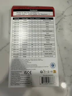 Bandai One Piece Card Game Starter Deck Straw Hat Crew ST-01 English 50 Cards - Image 2