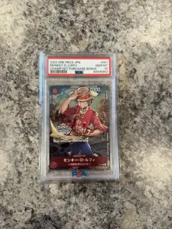 PSA 10 One Piece Card Game Monkey D. Luffy P-001 Championship Promo Japanese - Image 1