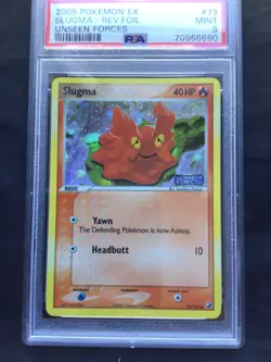 Pokemon Cards: EX Unseen Forces Reverse Holo: Slugma 73/115 PSA 9 - Image 2