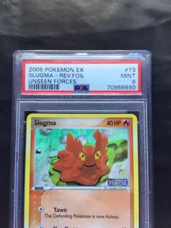 Pokemon Cards: EX Unseen Forces Reverse Holo: Slugma 73/115 PSA 9 - Image 3