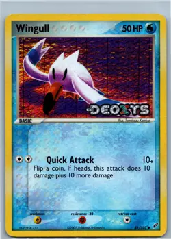Wingull 81/107 Reverse Holo Stamped EX Deoxys Pokemon Card HP - Image 1