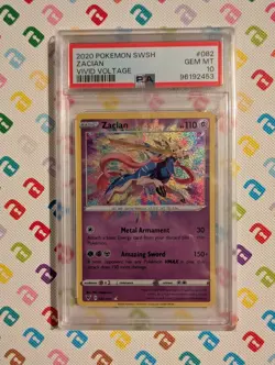 Zacian 082/185 Vivid Voltage Amazing Rare Card PSA 10 Gem Mint - Image 1