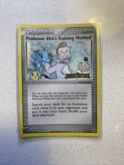 Pokemon Card TCG Professor Elm's Training Method Reverse Holo 79/101 Stamped NM - Image 1