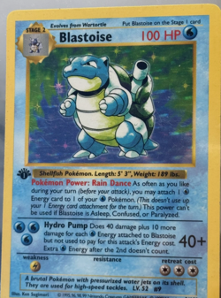 Pokemon TCG 1999 Blastoise 1st Edition Shadowless Base Set Holo LP +Thick stamp - Image 3