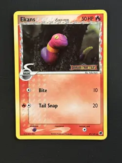 Ekans (Delta Species) 47/101 Dragon Frontiers Stamp Reverse Holo Pokemon Card LP - Image 1