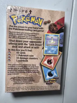 Pokemon Trading Card Game / TCG Lockdown Theme Deck 1999 New / Factory Sealed - Image 2
