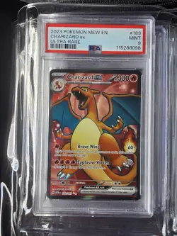 2023 POKEMON MEW EN-151 ULTRA RARE #183 CHARIZARD EX PSA 9 - Image 1