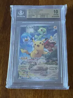 2022 Pokemon Pikachu 001/SV-P Japanese Promo BGS 10 PRISTINE Pre Order - Image 1
