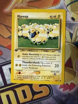 Pokemon Mareep 65/111 - NM - 1st Edition Neo Genesis 2000 - Common - Image 1