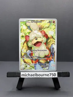 Hisuian Growlithe Illustration Rare Twilight Masquerade 181/167 NM Pokemon TCG - Image 1