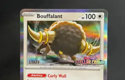 Bouffalant Pokemon Stellar Crown Staff Promo #136 - Image 3