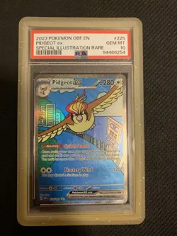 2023 Pokemon Obf EN-Obsidian Flames Pidgeot EX #225 SIR PSA 10 - Image 1