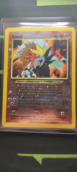 Entei #34 - WOTC - Neo Pokemon - Movie Promo - Reverse Holo - Exc - Pokemon TCG - Image 1