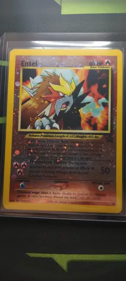 Entei #34 - WOTC - Neo Pokemon - Movie Promo - Reverse Holo - Exc - Pokemon TCG - Image 2