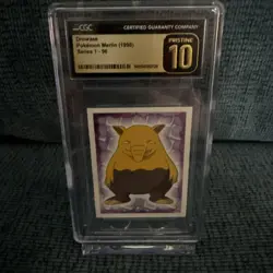 Drowzee sticker; 1998 Pokemon Merlin Series 1 #96; CGC PRISTINE 10 - Image 1