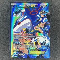 Team Aqua's Kyogre EX - Ultra Rare Full Art - #6/34 - Double Crisis (LP-/MP+) - Image 1