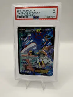 Pokemon Team Aqua's Kyogre EX 6/34 Double Crisis Full Art PSA 1 - Image 1