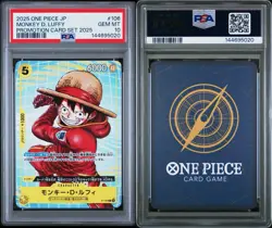 PSA 10 Japanese One Piece Monkey D. Luffy P-106 2025 McDonald’s Promo - Image 3
