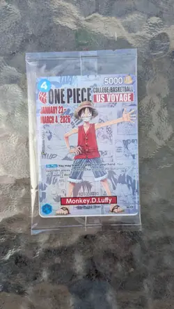 One Piece Monkey D. Luffy US Voyage College Card Gonzaga SEALED - Image 1