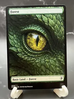 Forest Basic Land Dragon Eye Showcase High Quality Altered Art Custom Card - Image 2