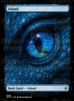 Island Dragon Eye Showcase High Quality Altered Art Custom Card - Image 1