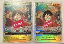2024 ONE PIECE 500 YEARS IN THE FUTURE MONKEY D. LUFFY- ERROR CARD OP07-109 - Image 4