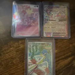 Pokemon Holo Card Lot Milcery Sylveon Simipour 3 Cards English - Image 1