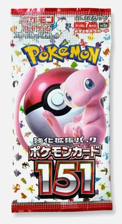 Pokemon TCG Japanese Pokemon Card 151 (SV2a) Booster Pack - Sealed - Image 1