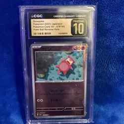CGC Pristine 10 Slowpoke Pokemon Card 151 079/165 Japanese Reverse Holo 2023 - Image 1