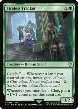 Tireless Tracker 0316 MTG Commander FINAL FANTASY Rare NP - Image 1