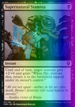 Magic the Gathering MTG Supernatural Stamina (151) Commander Legends LP FOIL - Image 1