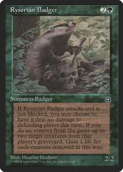 MTG Rysorian Badger ** Homelands ** English (NM) - Image 1