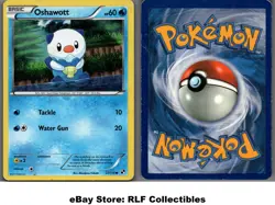 2011 Pokemon, Black & White Base Promos, #27/114 Oshawott, Cosmos Holo Common - Image 1