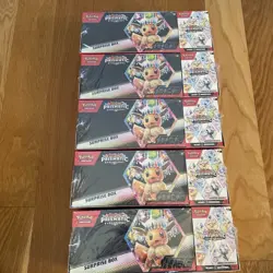 5x LOT Sam’s Club Pokemon Prismatic Evolutions Surprise Boxes & Booster Bundle - Image 1