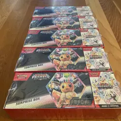 5x LOT Sam’s Club Pokemon Prismatic Evolutions Surprise Boxes & Booster Bundle - Image 2