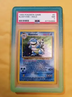 1999 POKEMON BASE SET #2/102 BLASTOISE HOLO PSA 7 - Image 1