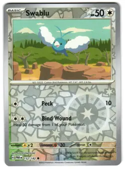 Swablu - 152/182 Reverse Holo SV04: Paradox Rift Pokemon TCG - Image 1