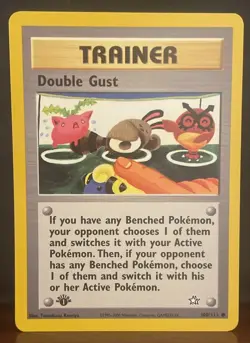 Pokemon Double Gust 100/111 - NM - 1st Edition Neo Genesis 2000 - Common Komiya - Image 1