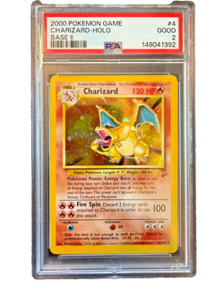 2000 Pokemon Base Set 2 Charizard Holo #4 PSA 2 Low Pop Vintage WOTC - Image 1