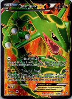 Pokemon Dragons Exalted Rayquaza EX 123/124 Full Colour Holo - Image 1