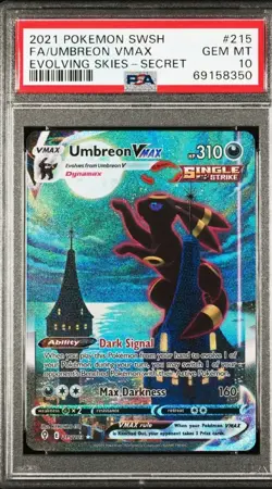 Pokemon TCG Umbreon & Espeon 1st Edition Non Holo With Umbreon VMax PSA 10 - Image 2