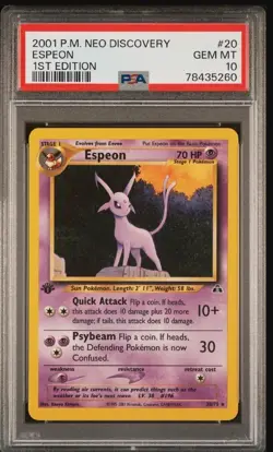 Pokemon TCG Umbreon & Espeon 1st Edition Non Holo With Umbreon VMax PSA 10 - Image 3
