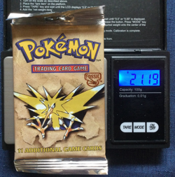 1999 POKEMON,WOTC,FOSSIL BOOSTER PACK,FACTORY SEALED LONG CRIMP,21.19 gms - Image 1